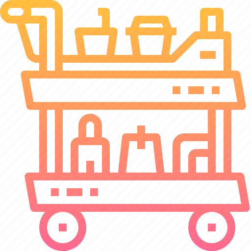 Airport, service, trolley, seving cart, serving dish icon - Download on Iconfinder