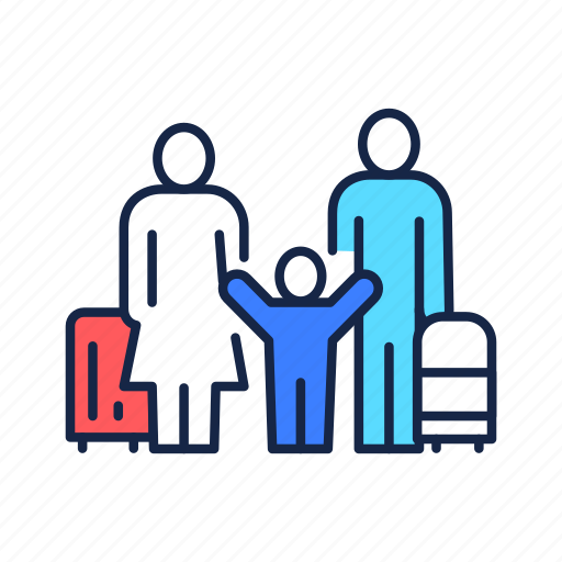 Airport, family, flights, international, service, tourism, travel icon - Download on Iconfinder