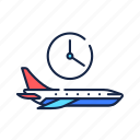 airplane, airport, clock, departure, flights, service, time