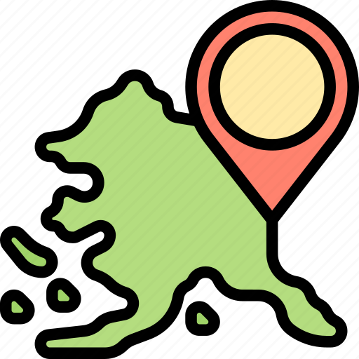Alaska, map, state, location, city icon - Download on Iconfinder