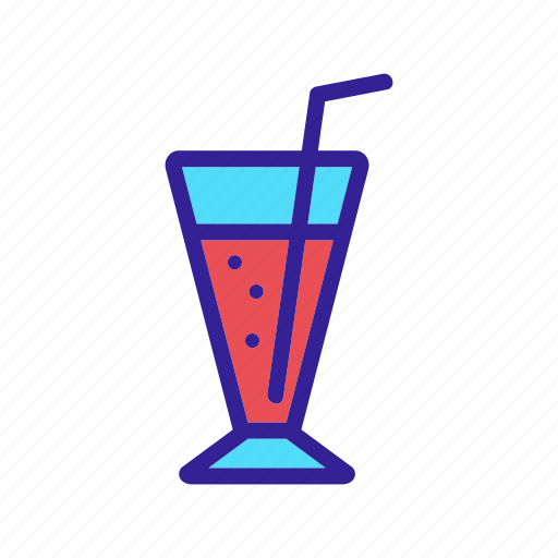 Alcoholic, beach, cocktail, contour, drinks, summer, tropical icon - Download on Iconfinder