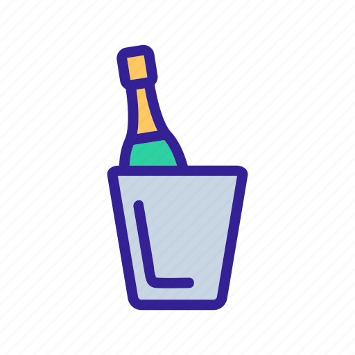 Alcohol, alcoholic, bar, bottle, champagne, drinks, ice icon - Download on Iconfinder