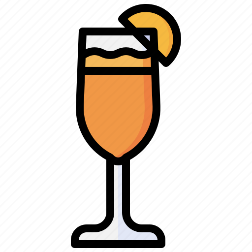 Peach, bellini, alcoholic, drink, beverage, cocktail, party icon - Download on Iconfinder
