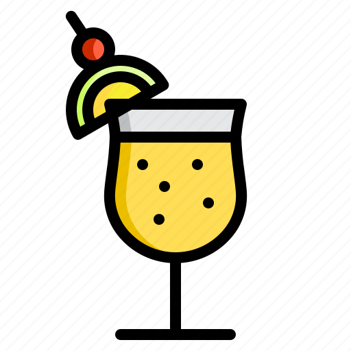 Alcohol, alcoholic drink, cocktail, drink, lemon icon - Download on Iconfinder
