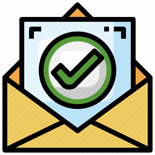 Email, check, mark, envelope, approval, communications icon - Download on Iconfinder