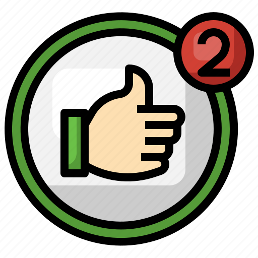 Like, thumbs, up, finger, good, job, notification icon - Download on Iconfinder