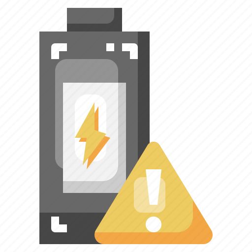 Battery, low, damage, ui, warning, sign icon - Download on Iconfinder