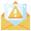 email, letter, message, envelope, warning 