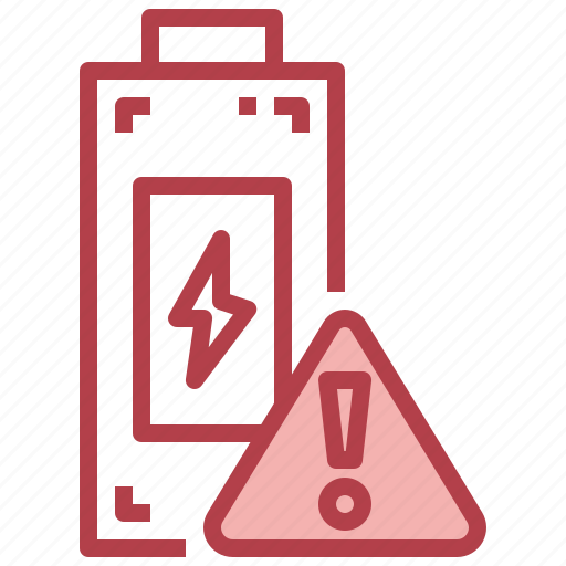 Battery, low, damage, ui, warning, sign icon - Download on Iconfinder