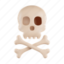 skull, crossbones, danger, deadly, warning, death