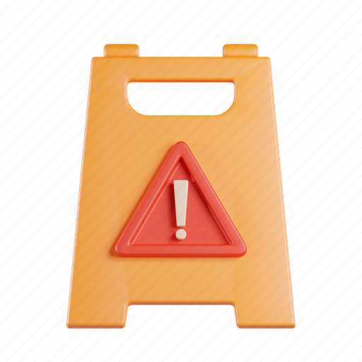 Sign, wet floor, exclamation, caution, warning, slippery icon - Download on Iconfinder