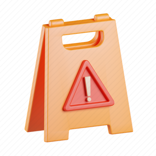 Sign, wet floor, exclamation, caution, warning, slippery icon - Download on Iconfinder