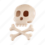 skull, crossbones, danger, deadly, warning, death 