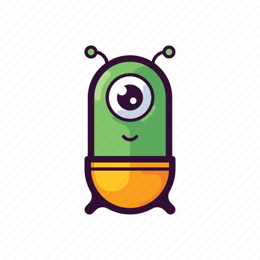 Alien, cute, emoji, happy, ufo icon - Download on Iconfinder