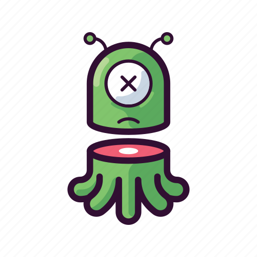 Alien, dead, death, emoji, sliced, ufo icon - Download on Iconfinder