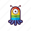 alien, emoji, gay, happy, rainbow, ufo 