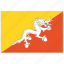 bhutan, bhutan flag, country, flag, national, national flag, world flag 