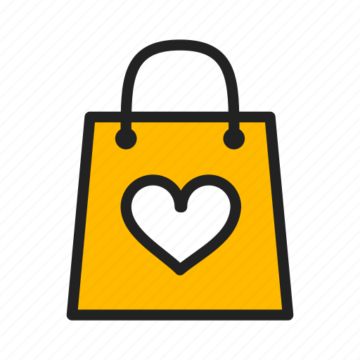 Bag, cart, love, purchases, shopping, valentine day icon - Download on Iconfinder
