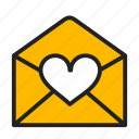 envelope, heart, love, mail