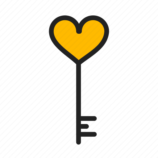 Heart, key, love, valentine day icon - Download on Iconfinder