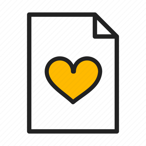 Document, file, heart, valentine day icon - Download on Iconfinder