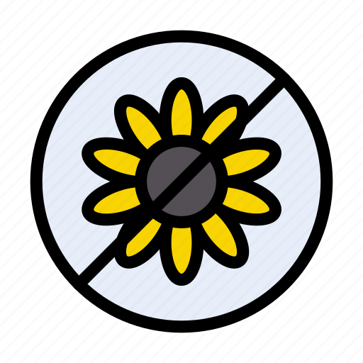 Sign, flower, stop, restricted, allergy icon - Download on Iconfinder