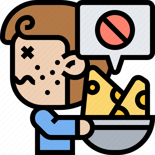 Allergy, cheese, dairy, rash, wheeze icon - Download on Iconfinder