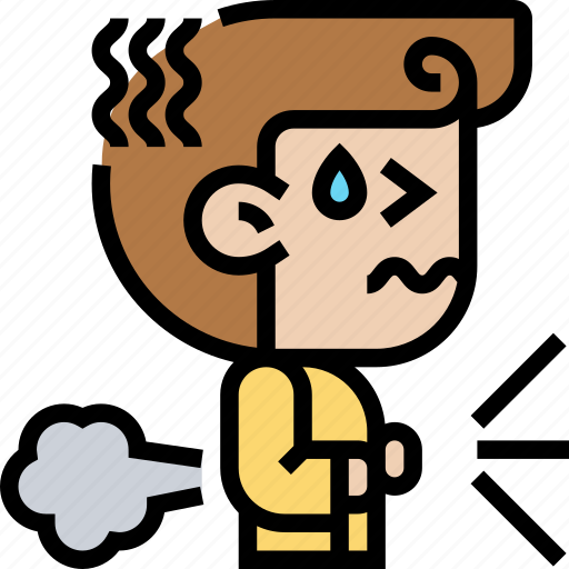 Diarrhea, stomachache, fart, gastric, unwell icon - Download on Iconfinder