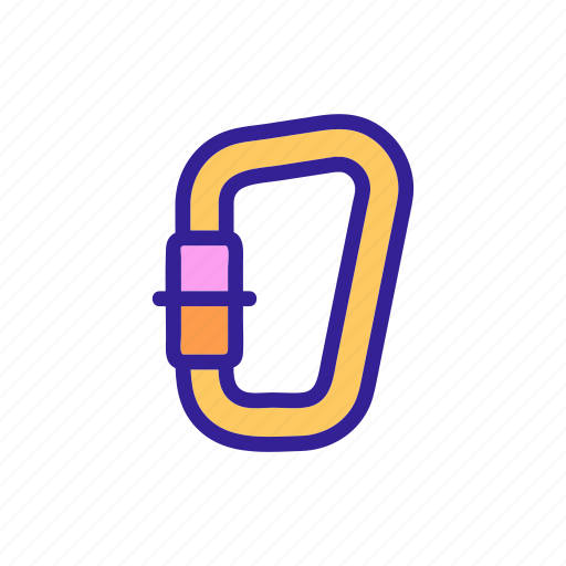 Alpinism, carabiner, carbine, clasp, climb, climber, climbing icon - Download on Iconfinder