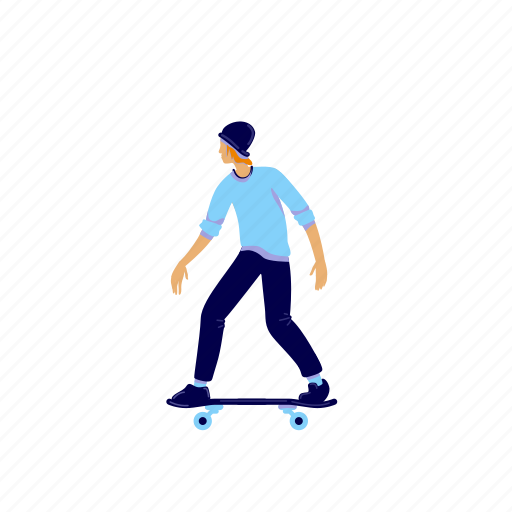 Skater, skate, skateboard, teenager, extreme sport illustration - Download on Iconfinder