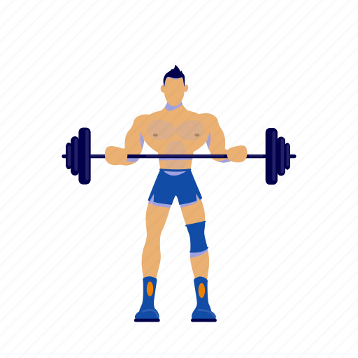 Weightlifting, athlete, sportsman, gym, workout illustration - Download on Iconfinder