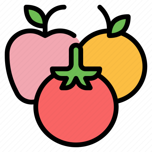 Fruit, organic, vegan, diet, vegeterian, apple, orange icon - Download on Iconfinder