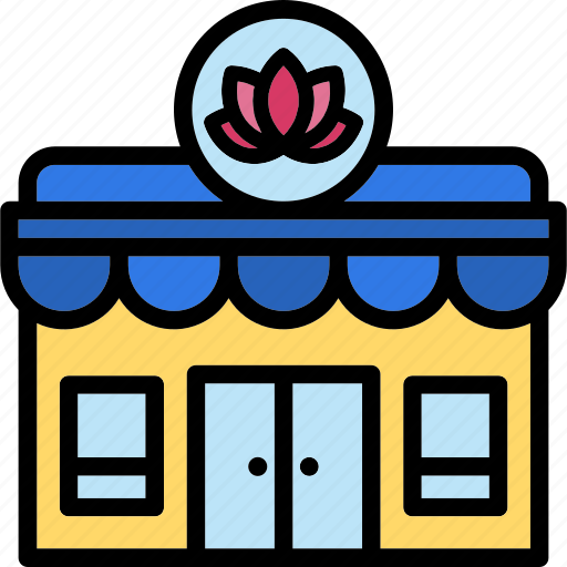 Spa, lotus, flower, relax, store, building icon - Download on Iconfinder