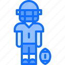 american, football, man, protection, rugby, sport, uniform