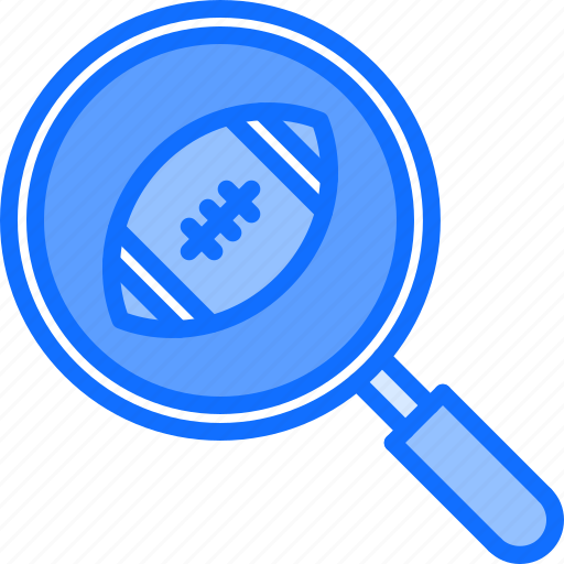 American, ball, football, match, rugby, search, sport icon - Download on Iconfinder