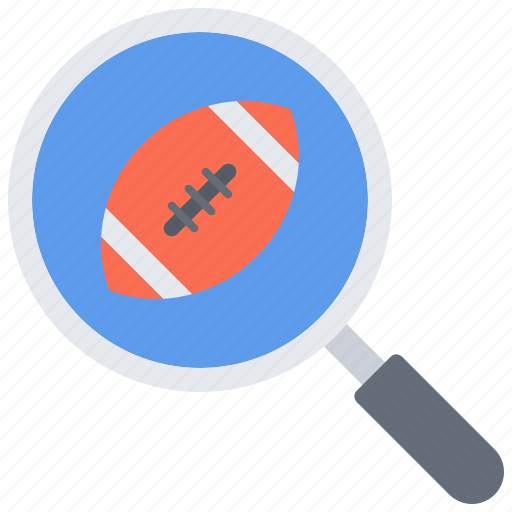 American, ball, football, match, rugby, search, sport icon - Download on Iconfinder
