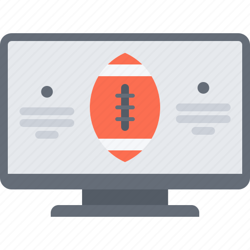 American, football, match, rugby, sport, streaming, tv icon - Download on Iconfinder