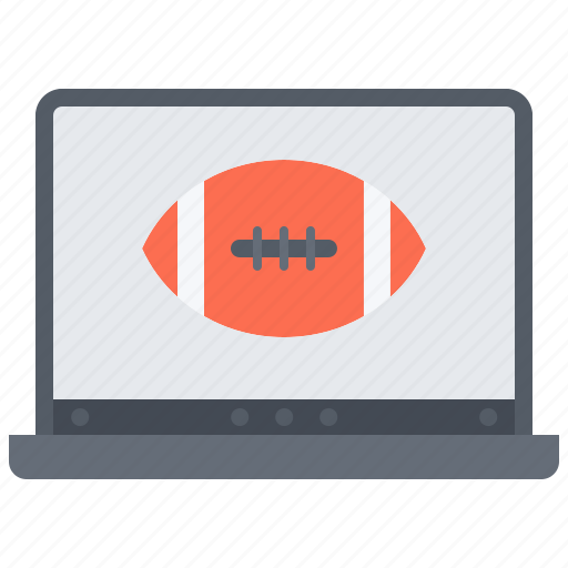 American, football, online, rugby, sport, streaming icon - Download on Iconfinder