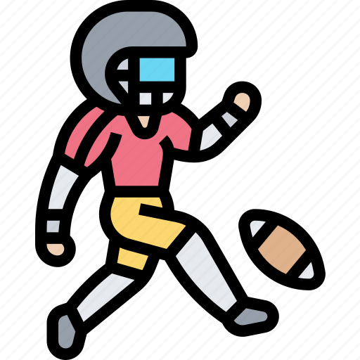 Punt, player, kick, american, football icon - Download on Iconfinder