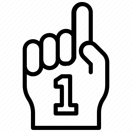 American, foam hand, football, football club, glove, soccer, sport icon - Download on Iconfinder