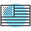 flag, july, united states, usa 