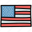 flag, july 4, united states, usa 