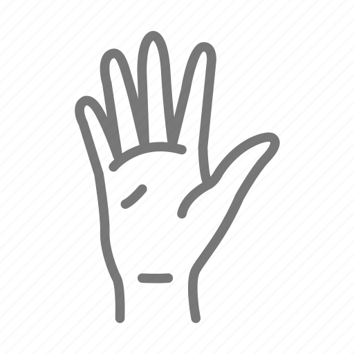 Asl, five, number, sign language, hand icon - Download on Iconfinder