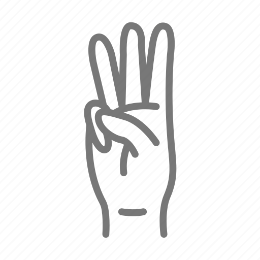 Asl, nuber, six, sign language, hand icon - Download on Iconfinder