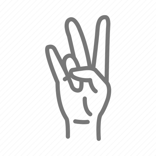 Asl, hand, sign language, seven, number seven icon - Download on Iconfinder
