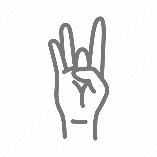 Asl, sign language, hand, eight, number icon - Download on Iconfinder