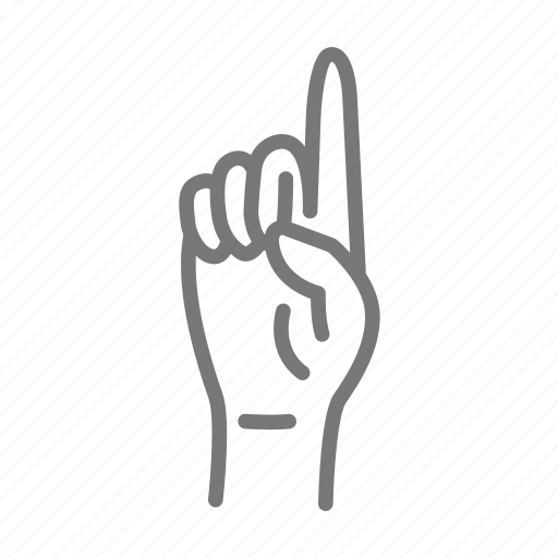 Asl, d, hand, letter d, sign language icon - Download on Iconfinder