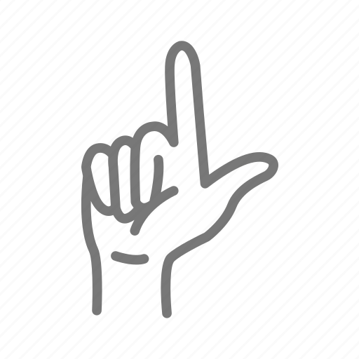 Asl, l, letter l, sign language, hand, alphabet icon - Download on Iconfinder