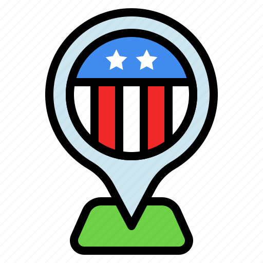 America, country, location, map, pin, usa icon - Download on Iconfinder