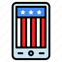 america, flag, mobile, phone, technology, usa